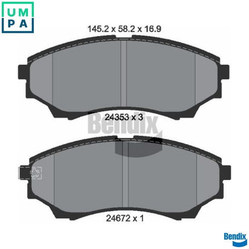 Brake pad set disc - brake,