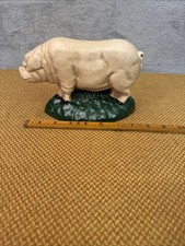 Old Cast Iron Traditional Farmhouse Pig Door Stop - 8” wide x 5” tall - 1kg