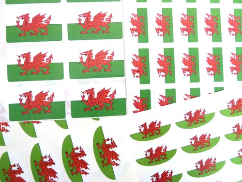Wales flag stickers - flag,