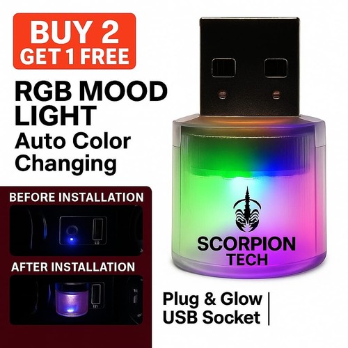 Usb led rgb - mood, light–auto