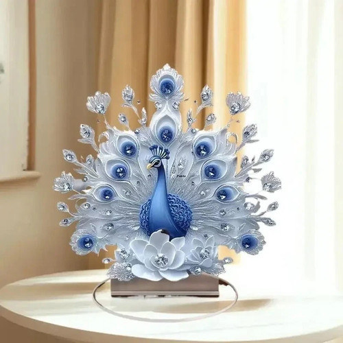 Decorative peacock figurine - decorative,