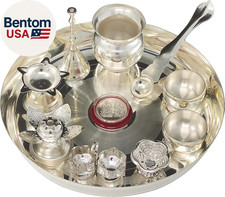 Silver Plated Pooja Thali Set