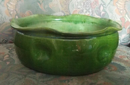 Bretby heavy green bowl x - green,
