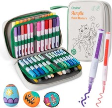 Acrylic Paint Pens, Ohuhu 48 Pack Acrylic Markers - Set of 24 Fine Tip & 24 Med