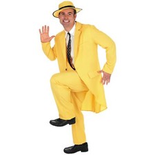 Mens 90s Yellow Suit Costume +