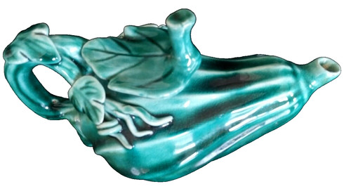 Gourd pumpkin teapot blue - gourd,