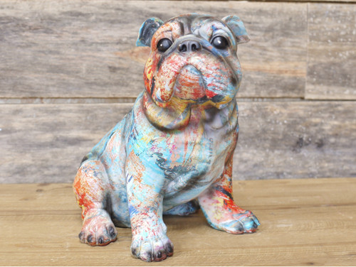 Neon graffiti style bulldog - neon,