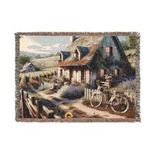 Country Cottage Woven Tapestry
