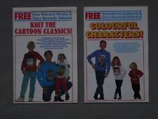 VINTAGE 1980's CARTOON CHARACTER KNITTING PATTERNS