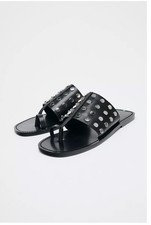 Zara Flat Leather Slider