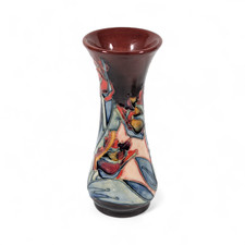 A Moorcroft Pottery 'Red Tulip' Vase, Designed by Sally Tuffin 1990 (13cm)