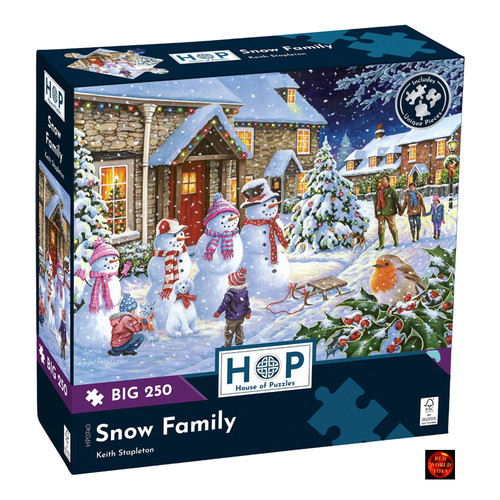 Snow family snowmen - snow,