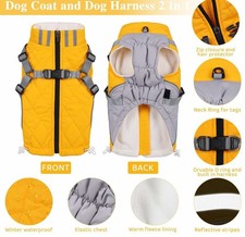 2-in-1 HARNESS DOG COAT - (10" - 30") - Danish Design dd PawMits Waterproof Top 