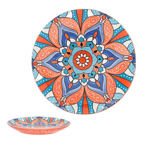 Orange tuscany ceramic - tuscany, plate