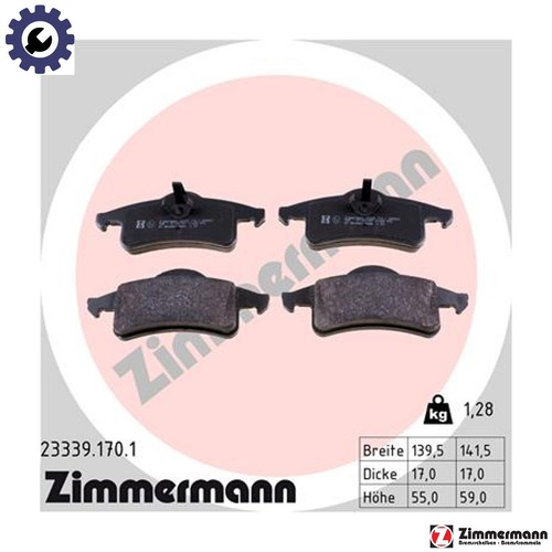 Brake pad set disc - set,