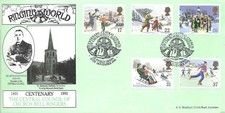 1990 Christmas, AG Bradbury FDC,  Central Council of Church Bell Ringers SpHS