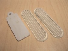 Vivarium glass door handles 1 pr clear plastic self adhesive & door lock wedge