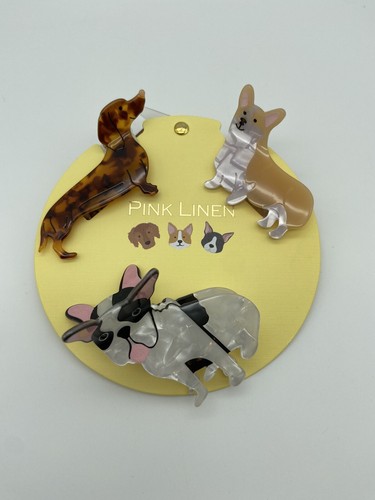 Pink linen dog hair - dog, clips