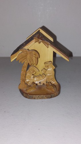 Wooden nativity display jesus - wooden,