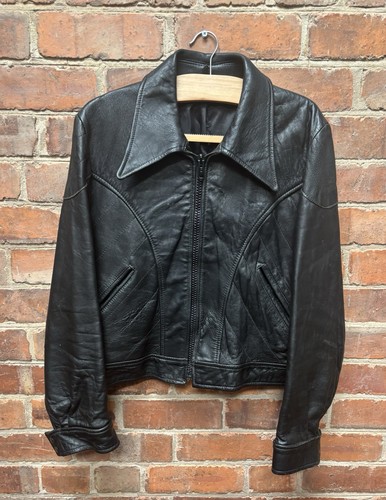Vintage 1970s black leather - 1970s,