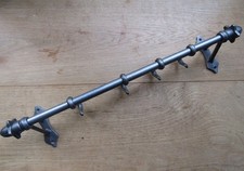 Cast iron rustic kitchen pot pan cup mug caddy utensil hanging rail rack Antique