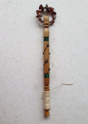 Lace making bobbin - making, wooden
