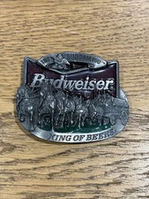Budweiser King Of Beer  Clydesdales Belt Buckle 1996 by C&J #1142 Vintage