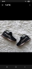 Asics Gel Black And Rose Gold Running Trainers 9