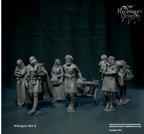 28mm medieval villagers - 28mm,