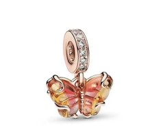 Rose Gold Butterfly Charm 925