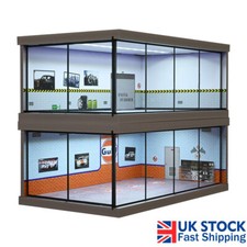 1/64 Scale Diorama Car Parking Lot Model LED Lighting Garage Scene Display Model