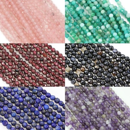 Faceted round gemstone small - round,