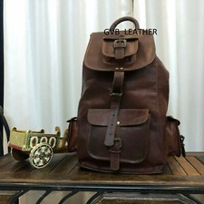 Leather Backpack Bag Rucksack