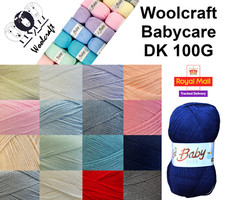 Baby Wool, Soft DK Double Knitting Yarn, Woolcraft Babycare & Baby Dream 100g
