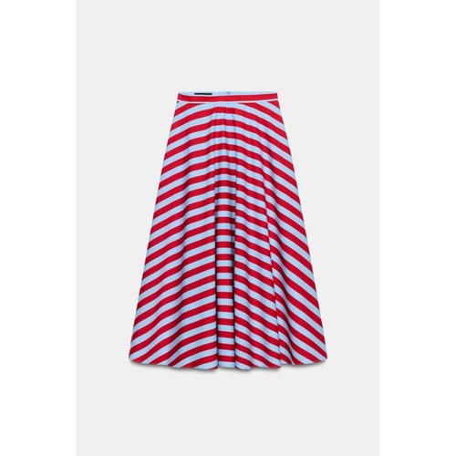 Zara striped cape midi skirt - striped,
