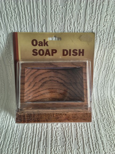 Wooden oak soap dish - soap, bathroom