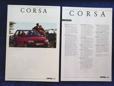 Opel Corsa A Swing Joy Eco City GSI brochure 8.1991 Belgium