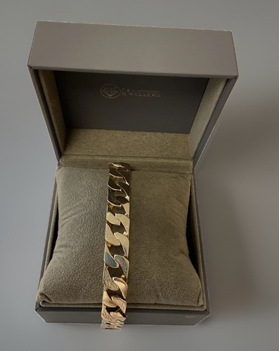 9ct gold heavy curb link - heavy,