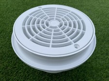 CERTIKIN CONCRETE BOTTOM FLOOR MAIN DRAIN BODY AND GRILL HD33D WHITE