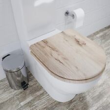 Croydex Varese Grey Oak Toilet Seat - Soft Close, Adjustable Hinges, Quick Rele