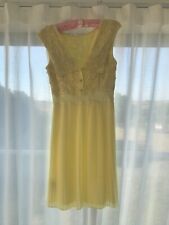 Ted Baker Women’s Aliana Lace Detail Dress Lemon Yellow Size 2/10 multiway style
