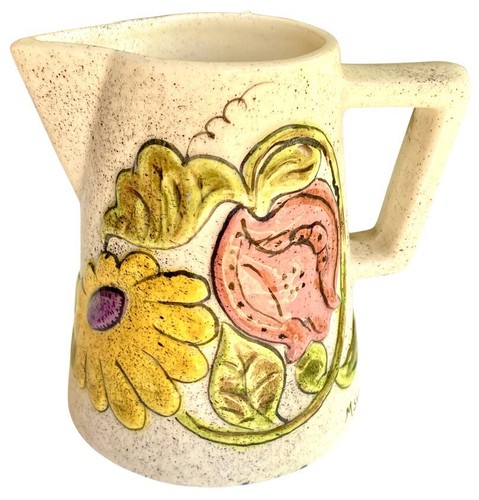 Embossed hand painted jug m - embossed,