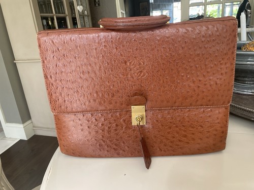 Loewe ostrich skin briefcase - ostrich,