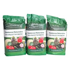 Sol Klodawska 3x1.1kg non-iodized Kosher Type White Rock Salt Universal Use