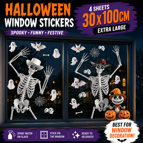 Halloween window stickers - halloween,