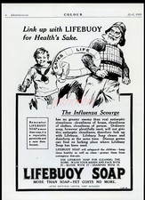 3  Original Magazine Adverts - LIFEBUOY SOAP - 1919, 1921 & 1922.  Lever Bros.