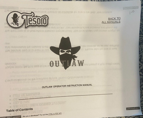 Tesoro outlaw metal - tesoro,