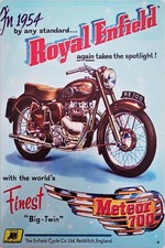 Royal Enfield Meteor 700 Metal plaque Retro motorcycle motorbike garage Tin Sign