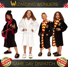 Harry Potter Dressing Gown Kids Bathrobe Girls Boys Official Gift UK