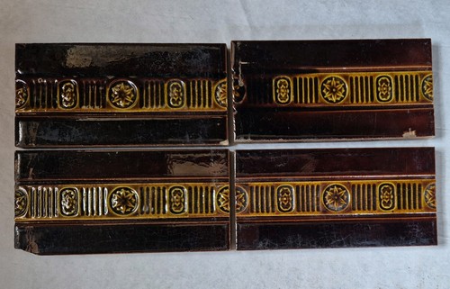 Antique fireplace spacer tiles